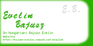 evelin bajusz business card